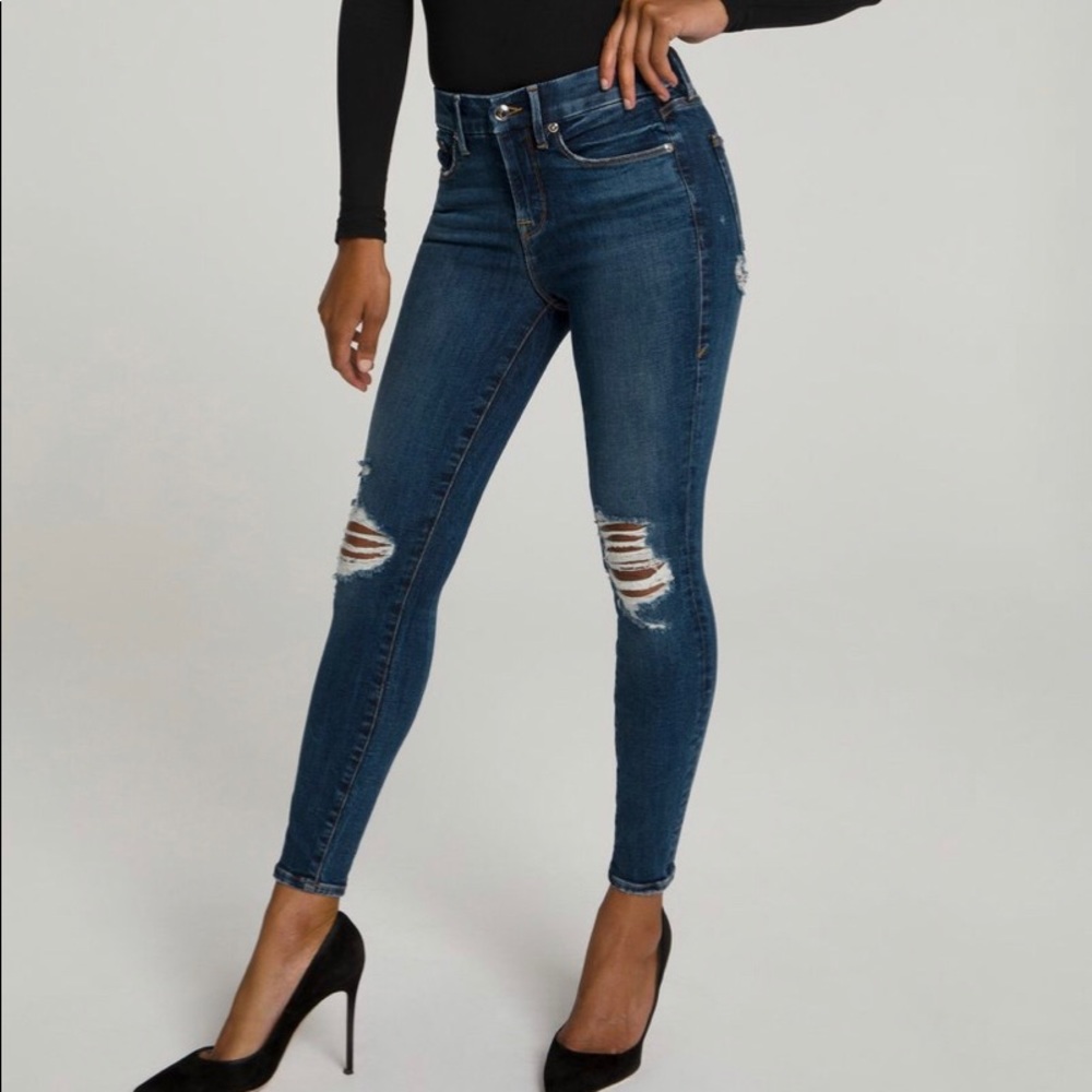 Good American Good Legs crop Blue505